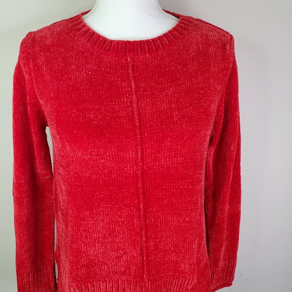 Style & Co Womens Red Chenille Sweater PS - Picture 4 of 10